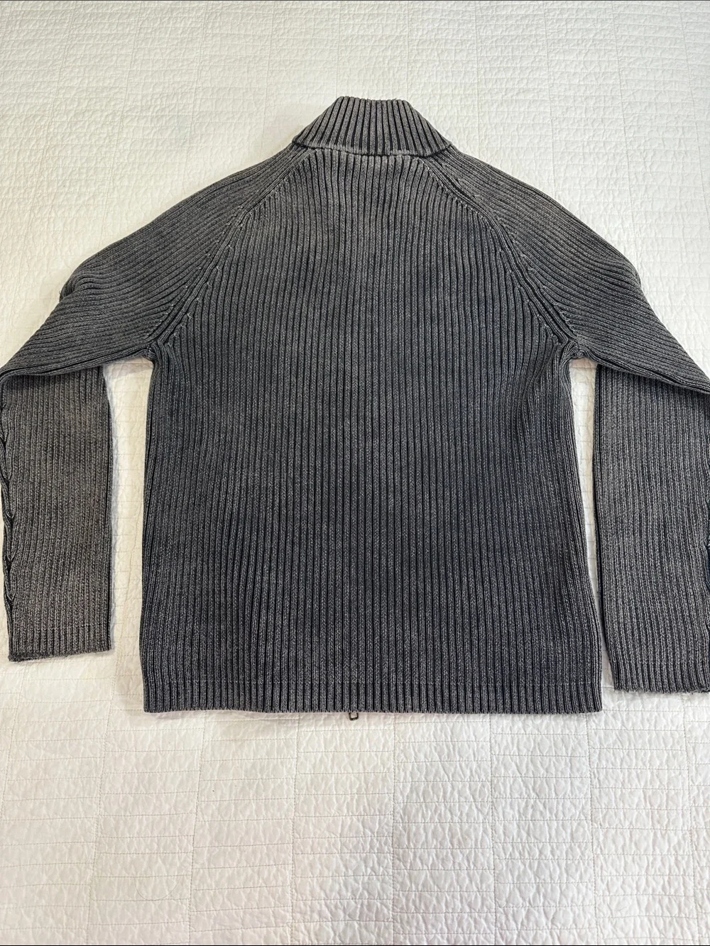 Express Mens Ribbed, Zip Up Sweater - Size M - EUC